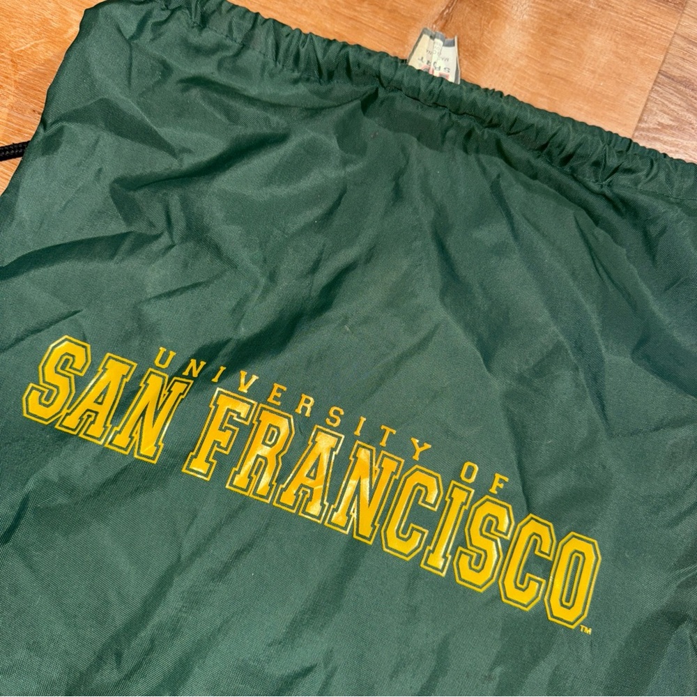 San Francisco University Drawstring Backpack California Cinch Pack MV Sports VTG